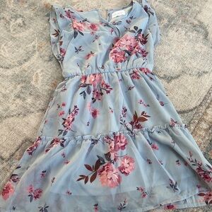 Back to school -Children’s Place girls pale blue chiffon floral dress